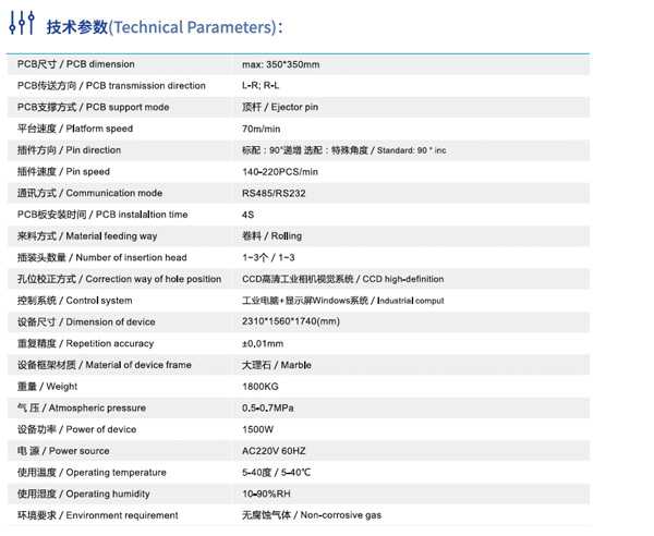 R6S汽車控制板插針機參數 R6S汽車控制板插針機參數